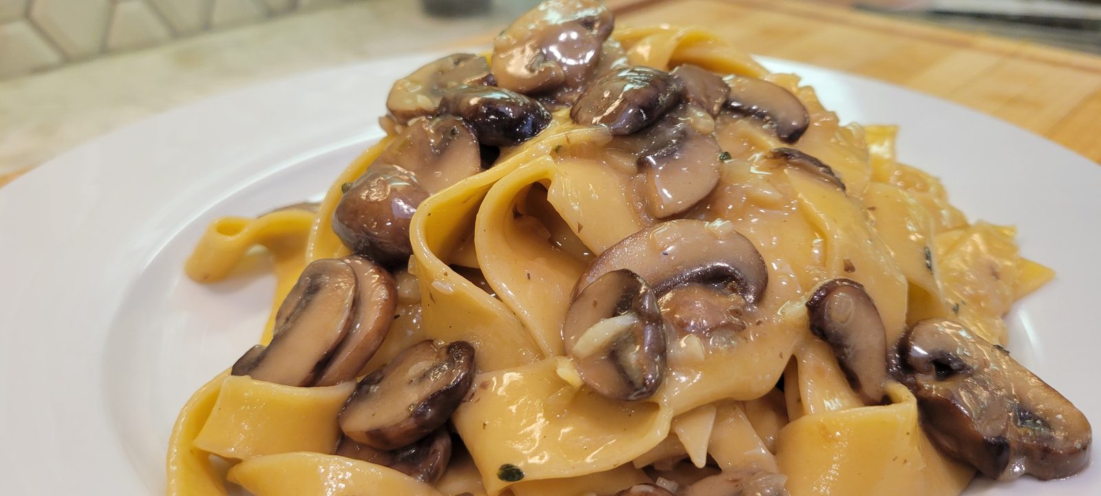 Pappardelle with Mushrooms